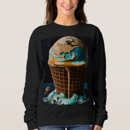 Kapuzenpullover für Damen mit süßem Eis-Design | T Sweatshirt