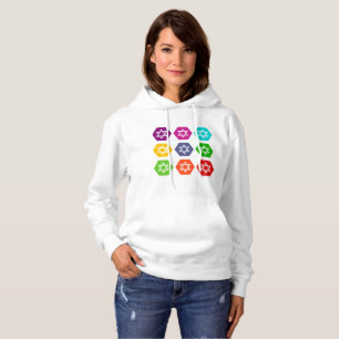 Kapuzenpullover - Jüdische Sterne - Bunte Sportbek Hoodie