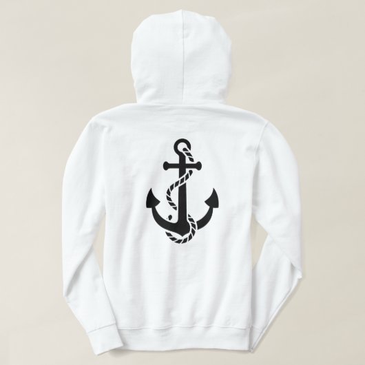 Kapuzenpullover mit Anker Hoodie (Design Rückseite)