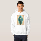 Kapuzenpullover mit Pfauenfeder-Design Hoodie (Vorne ganz)