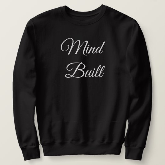 Kapuzenpullover mit weißem Text und Zitat 'Mind Bu Sweatshirt (Design vorne)
