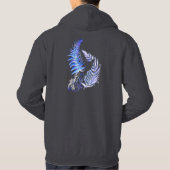 Kapuzenpullover Neuseeland-Farn-Design Hoodie (Rückseite)