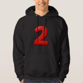 Kapuzenpullover Nummer 2 Sport – Athletischer Stil Hoodie (Vorderseite)