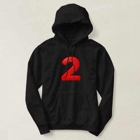 Kapuzenpullover Nummer 2 Sport – Athletischer Stil Hoodie (Design vorne)