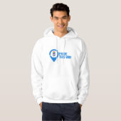 Kapuzenpullover 'Serving Joy in Every Time Zone.' Hoodie (Vorne ganz)