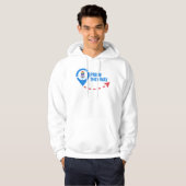 Kapuzenpullover 'Serving Joy in Every Time Zone.' Hoodie (Vorne ganz)