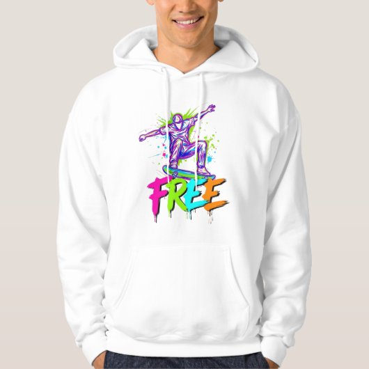 Kapuzenpullover Skateboard Freiheit Hoodie (Vorderseite)
