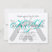 Kapuzensilber RSVP Karte (Rückseite)