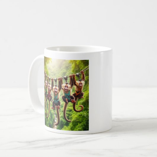 Kapuzineraffe auf Canoper Tour Kaffeetasse (Vorderseite Links)