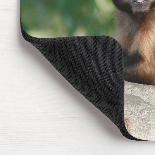 Kapuzineraffe Niedlich, aber launisch Mousepad (Ecke)