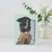 Kapuzineraffe Postkarte (Stehend Vorderseite)