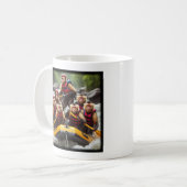Kapuzineraffen Whitewater Rafting Kaffeetasse (Vorderseite Links)