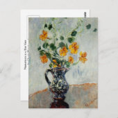 Kapuzinerkäse in einem blauen Vase durch Monet Postkarte (Vorne/Hinten)