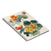 Kapuzinerkresse - Aquarellblumen Notizblock (Rechte Seite)