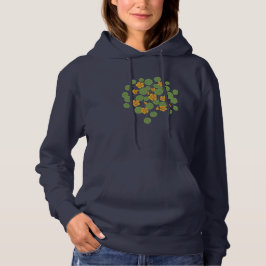 Kapuzinerkresse-Blumenillustration Vintage Natur Hoodie