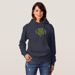 Kapuzinerkresse-Blumenillustration Vintage Natur Hoodie