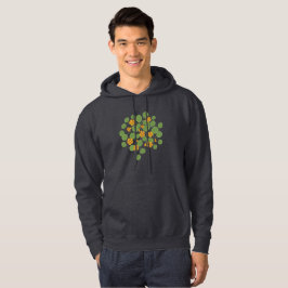 Kapuzinerkresse-Blumenillustration Vintage Natur Hoodie
