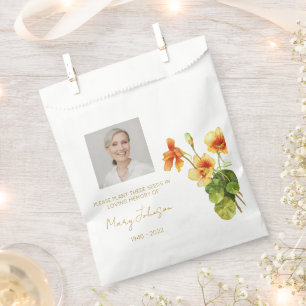 Kapuzinerkresse Einfacher Foto-Trauer-Samen Geschenktütchen