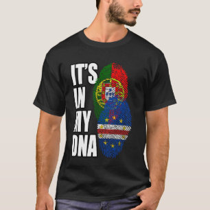 Kapverdisch und Portugiesisch gemischtes DNA-Flagg T-Shirt