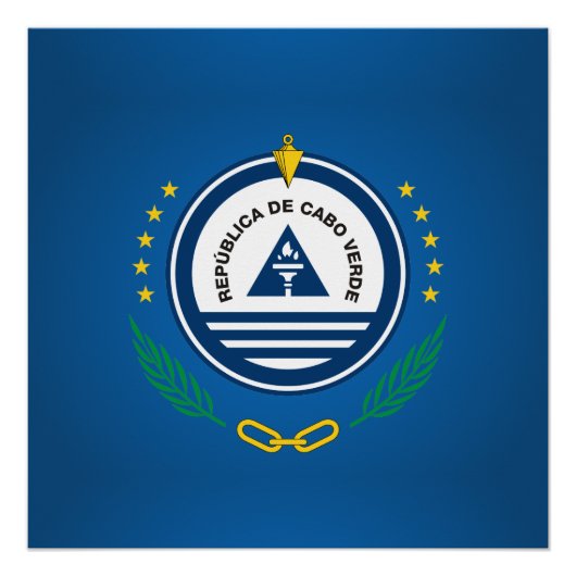 Kapverdische Wappen Poster (Vorderseite)