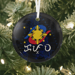 Kapwa (Baybayin-Schrift) Ornament Aus Glas