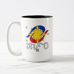 Kapwa (Baybayin-Schrift) Zweifarbige Tasse