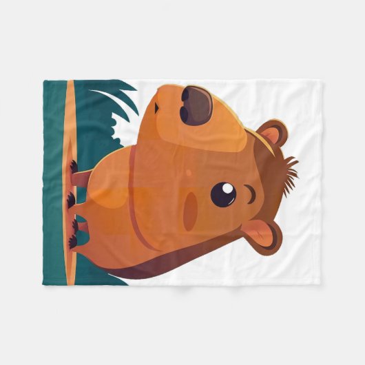 Kapybara Fleecedecke (Vorderseite (Horizontal))