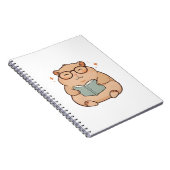 Kapybara mit Brille Kawaii Design beim Lesen Notizblock (Rechte Seite)
