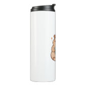 Kapybara mit Brille Kawaii Design beim Lesen Thermosbecher (Nach links gedreht)