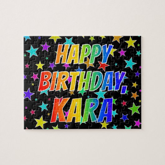 "KARA" First Name, Fun "HAPPY BIRTHDAY" Puzzle (Horizontal)
