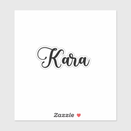 Kara Name - Handgeschriebene Kalligrafie Aufkleber (Blatt)