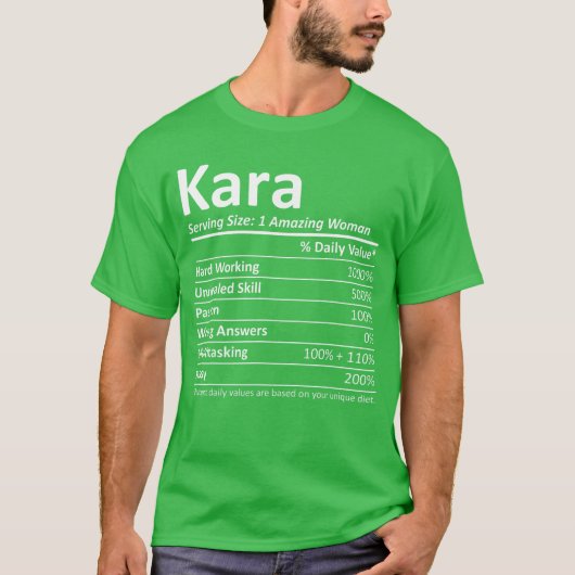 KARA Nutrition Personalized Name Funny Christmas G T-Shirt (Vorderseite)