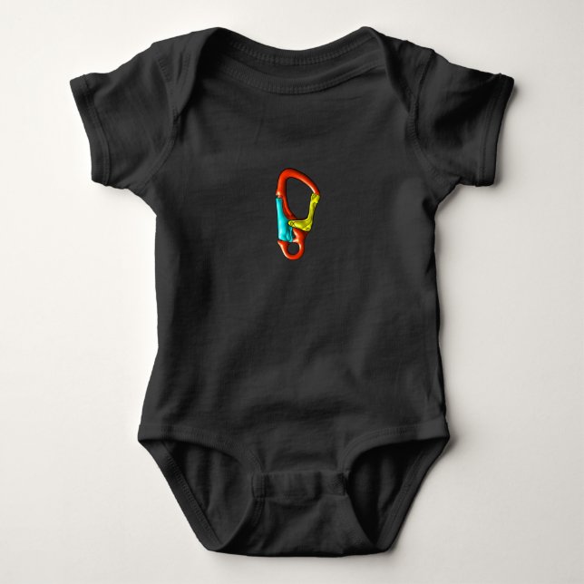Karabiner Baby Strampler (Vorderseite)