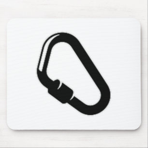 Karabiner Camping-Logo auf einer Tasche Lustiges A Mousepad