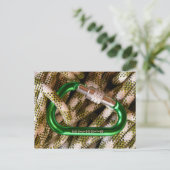 Karabiner und Klettersteig Postkarte (Stehend Vorderseite)