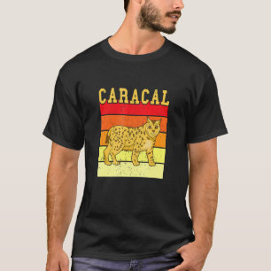 Karacal Katze Retro Vintage Tier Wilde Katze Luchs T-Shirt
