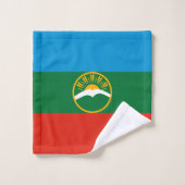 Karachay Cherkessia Flag Badhandtuch Set (Waschlappen)