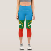 Karachay Cherkessia Flag Capri Leggings (Vorderseite)
