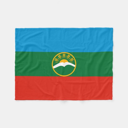 Karachay Cherkessia Flag Fleecedecke (Vorderseite (Horizontal))
