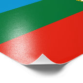 Karachay Cherkessia Flag Fotodruck (Ecke)