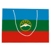 Karachay Cherkessia Flag Große Geschenktüte (Rückseite)