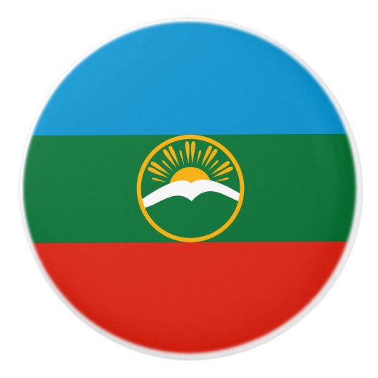 Karachay Cherkessia Flag Keramikknauf (Vorderseite)