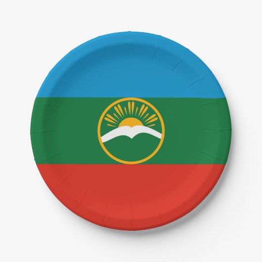 Karachay Cherkessia Flag Pappteller (Vorderseite)