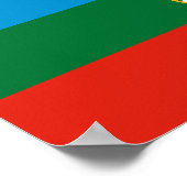 Karachay Cherkessia Flag Poster (Ecke)