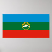 Karachay Cherkessia Flag Poster (Vorne)