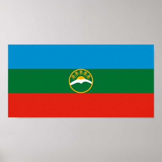 Karachay Cherkessia Flag Poster (Vorne)