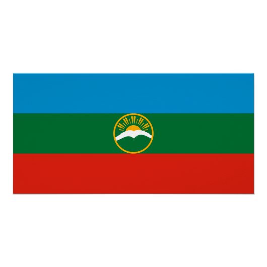 Karachay Cherkessia Flag Poster (Vorderseite)