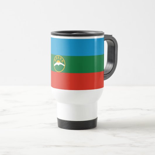 Karachay Cherkessia Flag Reisebecher (VorderseiteRechts)