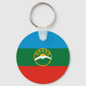 Karachay Cherkessia Flag Schlüsselanhänger (Rückseite)