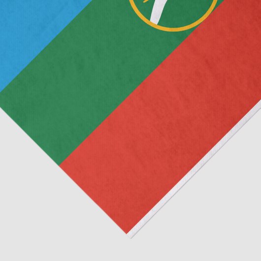 Karachay Cherkessia Flag Seidenpapier (Ausschnitt)